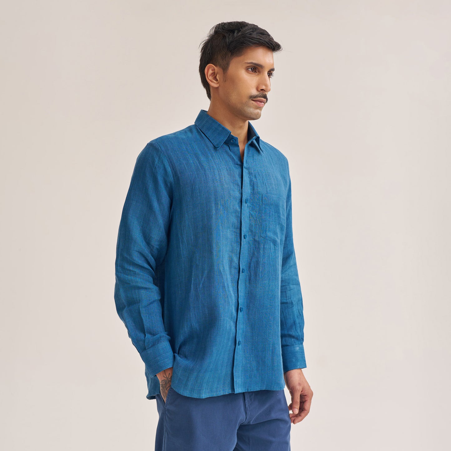 Casual checkered cotton shirt in regular fit