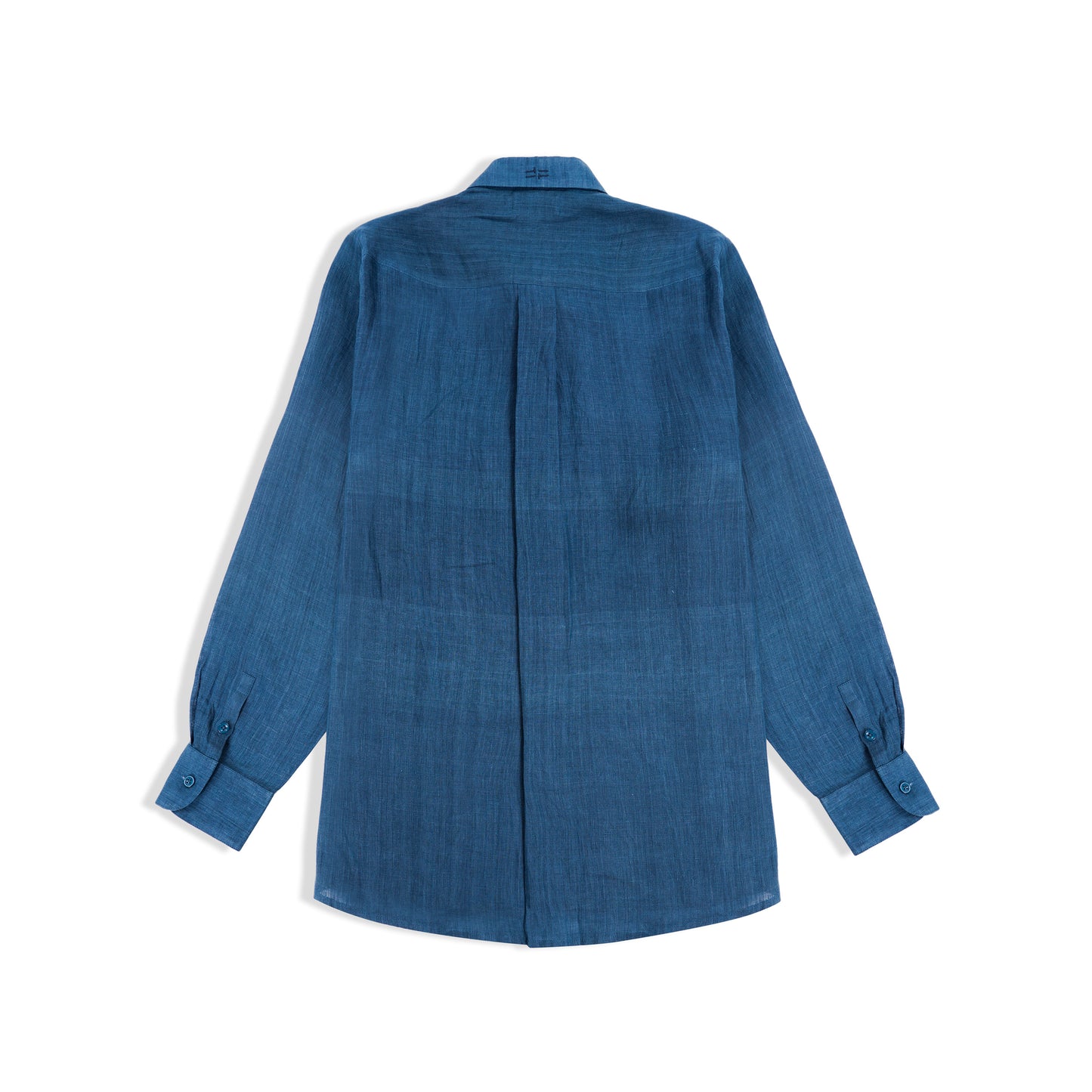 REGULAR FIT INDIGO LINEN SHIRT
