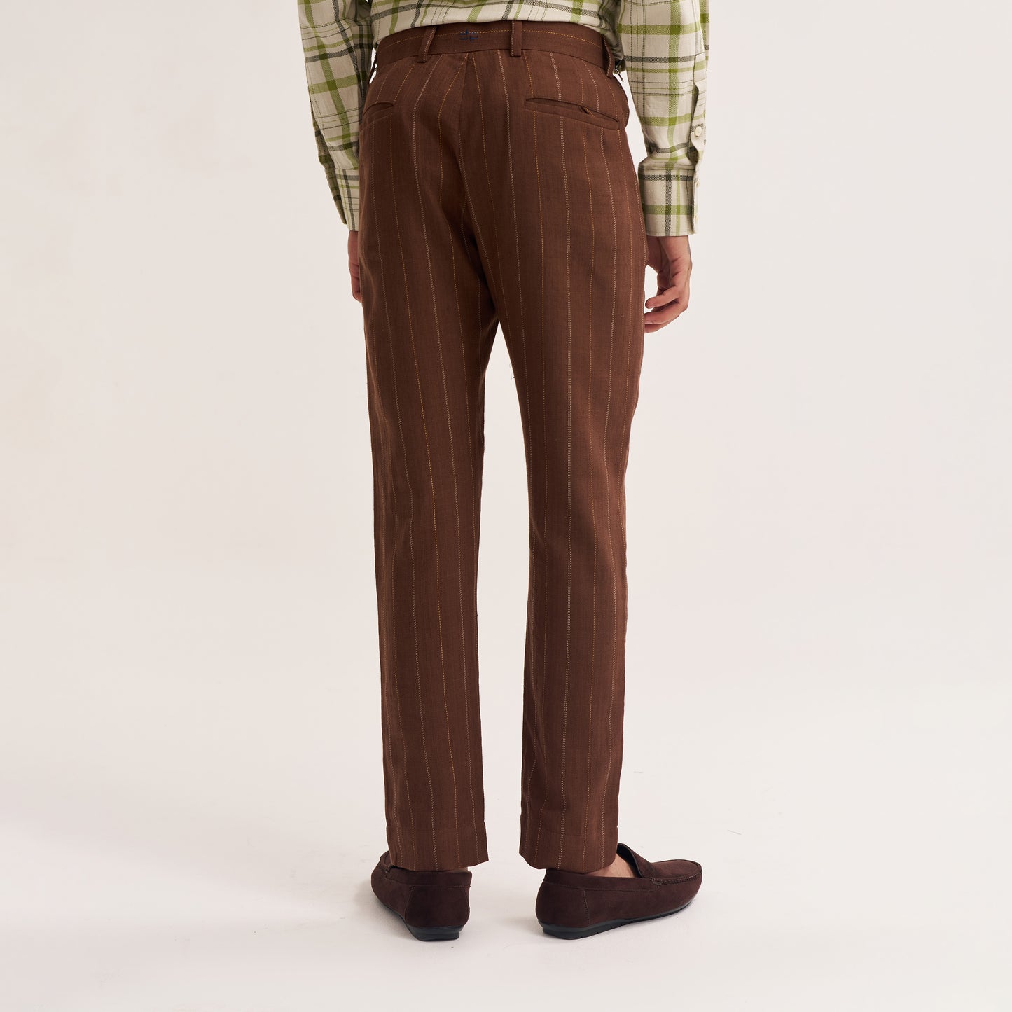 Pure khadi Trouser & pant styled with a neutral shirt and sandals